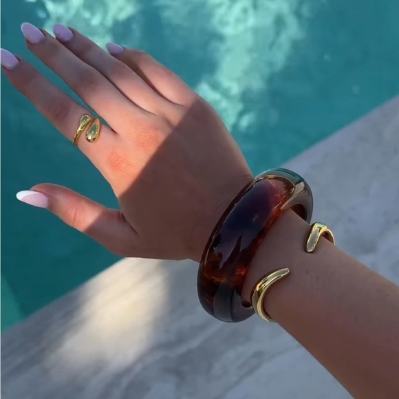 Saege Cacao Sculpt Bangle Bracelet NEW - Picture 7 of 8